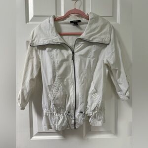 Style & Co. Cream Zip-Up Jacket